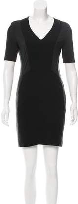 Rag & Bone Leather-Accented Cocktail Dress