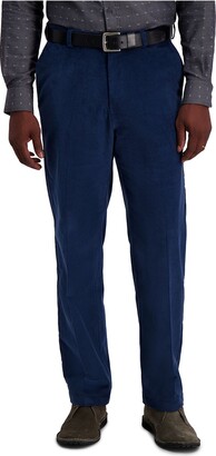Haggar Men's Classic-Fit Stretch Expandable Waistband Corduroy Pants