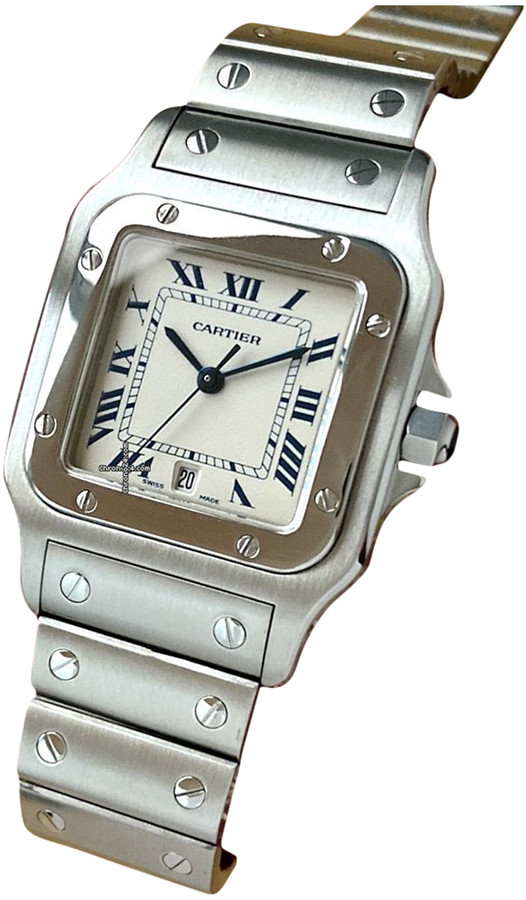 Cartier Santos GalbAe Silver Steel Watches - ShopStyle