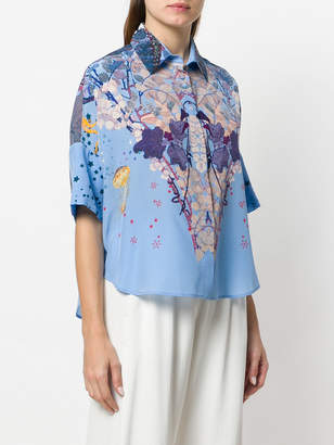 Etro floral star print shirt
