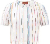 Thumbnail for your product : Missoni Mare Striped Cropped-hem T-shirt - White Multi