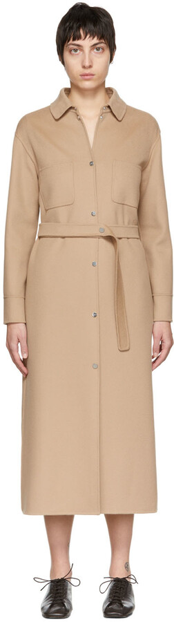 long tan winter coat