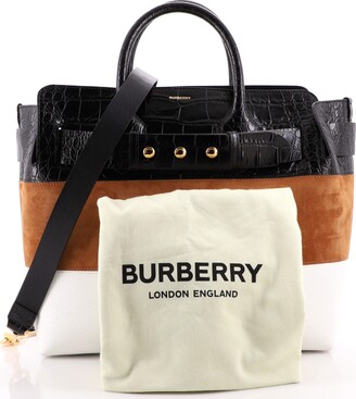 Women's Vintage Burberry Check Triple Stud Belt Bag Purse W/ Strap in Box