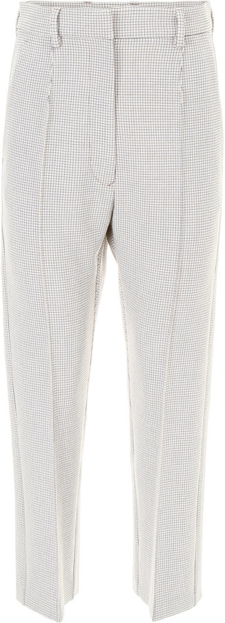 black check formal pants