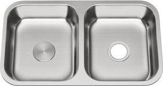 Allora USA 31" L x 18" W Double Basin Undermount Kitchen Sink With Accessories