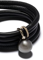 Thumbnail for your product : Mizuki 14kt Gold Diamond Pearl Wrap Bracelet