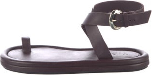 Tibi Leather Slingback Sandals Purple Multistrap & Buckle Closure at Ankles Unfortunately due to restrictions this item may not be eligible for shipping in all areas.