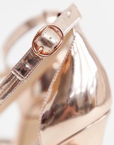 Thumbnail for your product : Office Hagan rose gold strappy heeled sandals