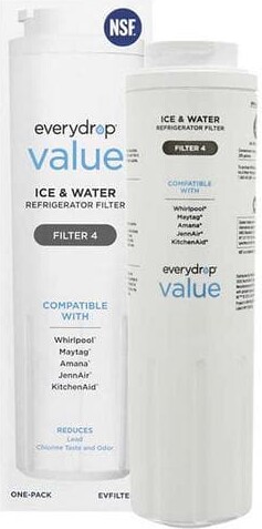 EveryDrop Value Ice and Water Refrigerator Filter 4, EVFILTER4, Single-Pack