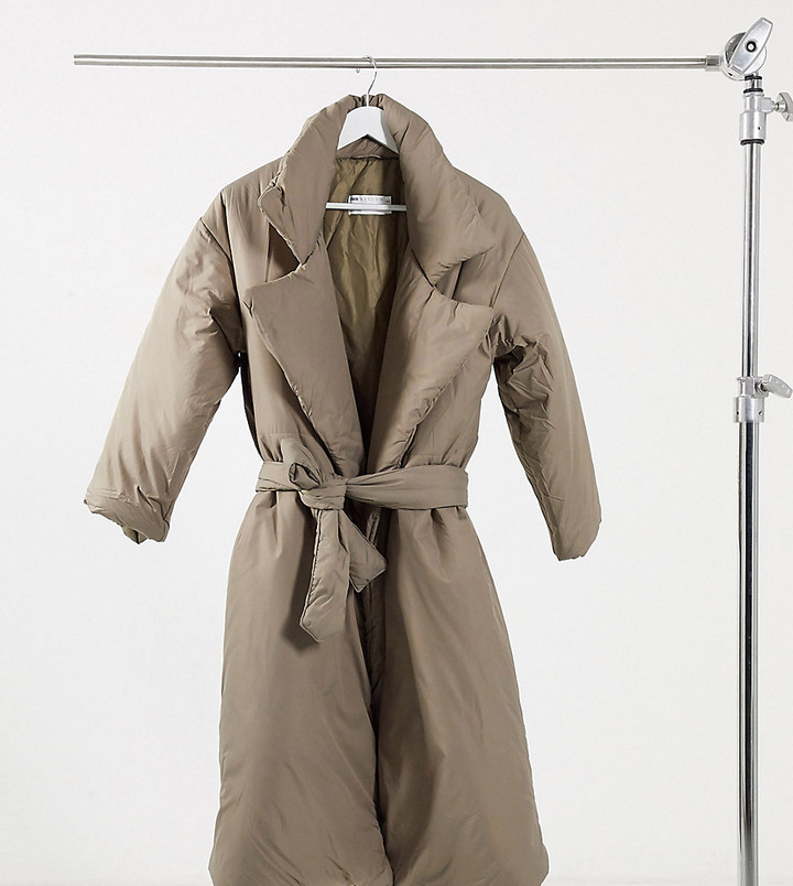 petite maxi trench coat