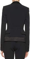 Thumbnail for your product : Tom Ford Stretch-Cady Jacket w/Satin Trim, Black