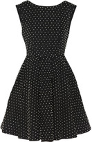 Thumbnail for your product : Alice + Olivia Faux pearl-embellished cotton mini dress