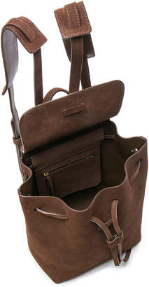 Mansur Gavriel Mini Backpack in Chocolate Suede | FWRD