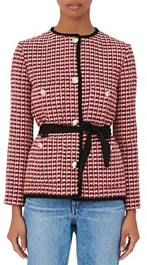 contrast tweed jacket maje