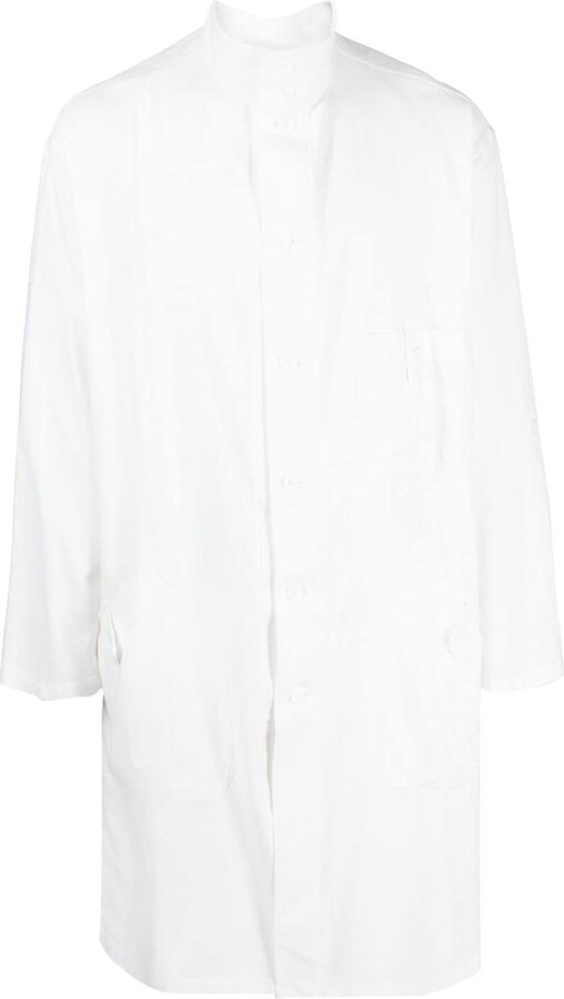 Yohji Yamamoto BandCollar Shirt Jacket ShopStyle