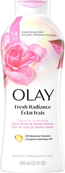 Olay Fresh Outlast Rose Water & Sweet Nectar Body Wash - 22 fl oz