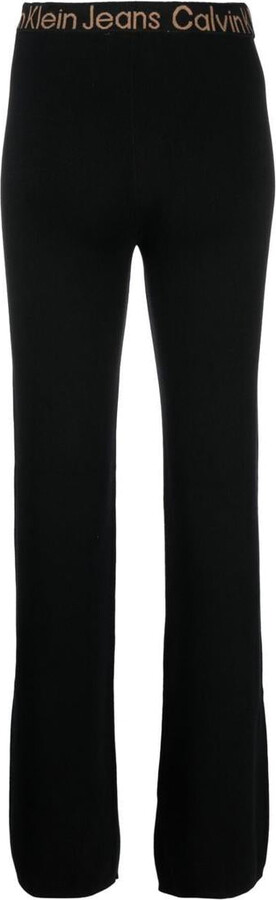 Calvin Klein Jeans Logo Pants - Jog ShopStyle Intarsia Knitted