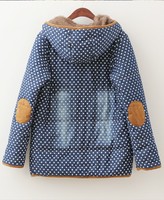 Thumbnail for your product : ChicNova Stars Print Denim Cotton-padded Coat