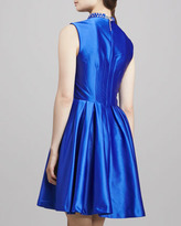 Thumbnail for your product : Mark + James by Badgley Mischka Beaded Jewel-Neck Fit & Flare Dress
