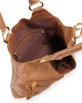 Thumbnail for your product : Linea Pelle Dylan Front-Pocket Leather Tote Bag, Coffee Bean