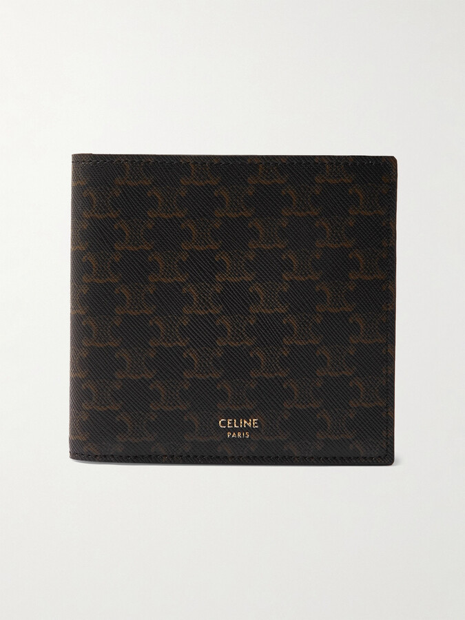 Celine Homme Triomphe Leather-Trimmed Coated-Canvas Billfold Wallet ...