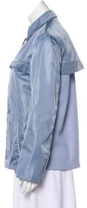 Prada Mesh-Paneled Zip-Up Jacket