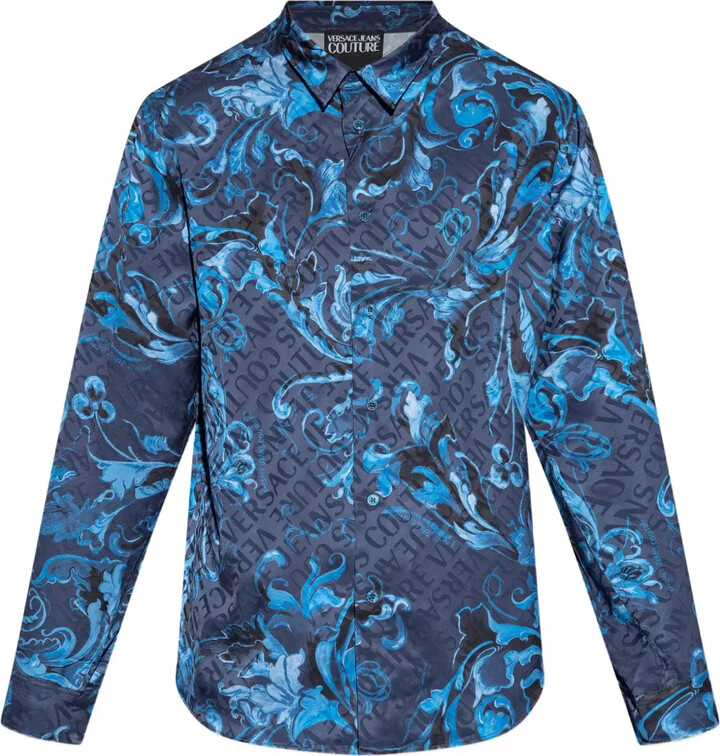 Versace Jeans Couture Baroque-Print Long-Sleeves Shirt