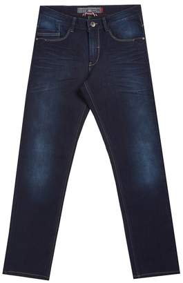 Mish Mash - Big And Tall Navy Slim Tapered Stretch Denim Jeans