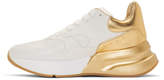 Thumbnail for your product : Alexander McQueen White and Gold Oversized Runner Sneakers