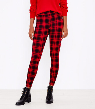 red plaid legging