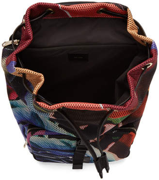 Paul Smith Multicolor Collage Rose Backpack