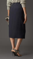 Thumbnail for your product : Burberry Gather Detail Silk Skirt