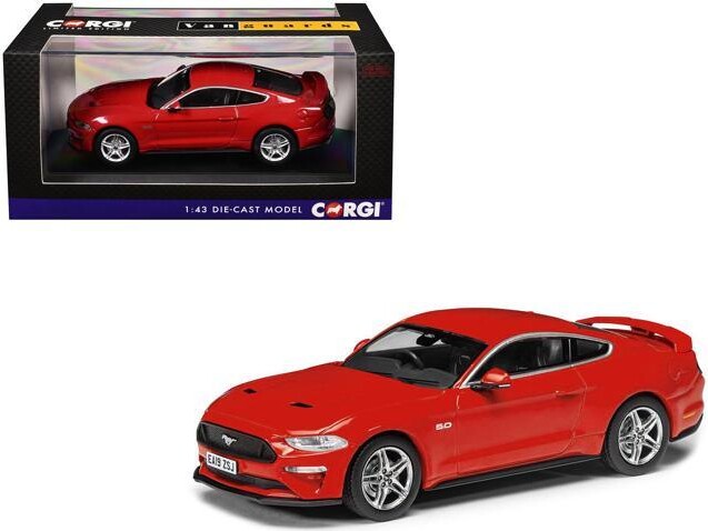 Corgi Ford Mustang Mk6 GT Fastback 5.0 RHD (Right Hand Drive) Race Red 'Vanguards' Series 1/43 Diecast Model