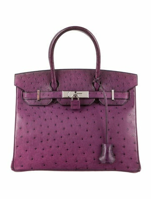 Hermes Ostrich Birkin 30 Violet - ShopStyle Bags