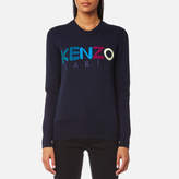 KENZO Women's Kenzo Paris Wool Knitted Jumper Blue