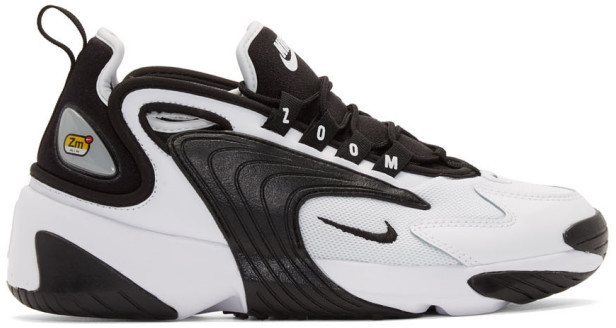 white & black zoom 2k sneakers