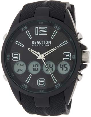 Kenneth Cole Reaction Men's Analog/Digital Silicone Strap Sport Watch, 50mm