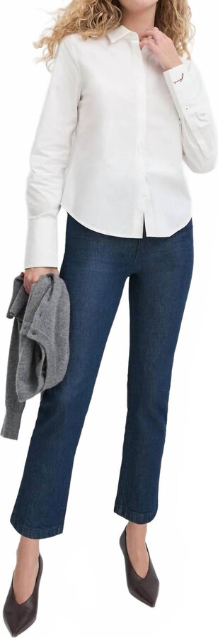 Favorite Daughter Classic Poplin Shirt In White