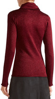 Thumbnail for your product : Alice + Olivia Billi Metallic Stretch-Knit Turtleneck Sweater