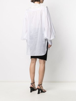 Ermanno Scervino Lace Bib Longline Shirt