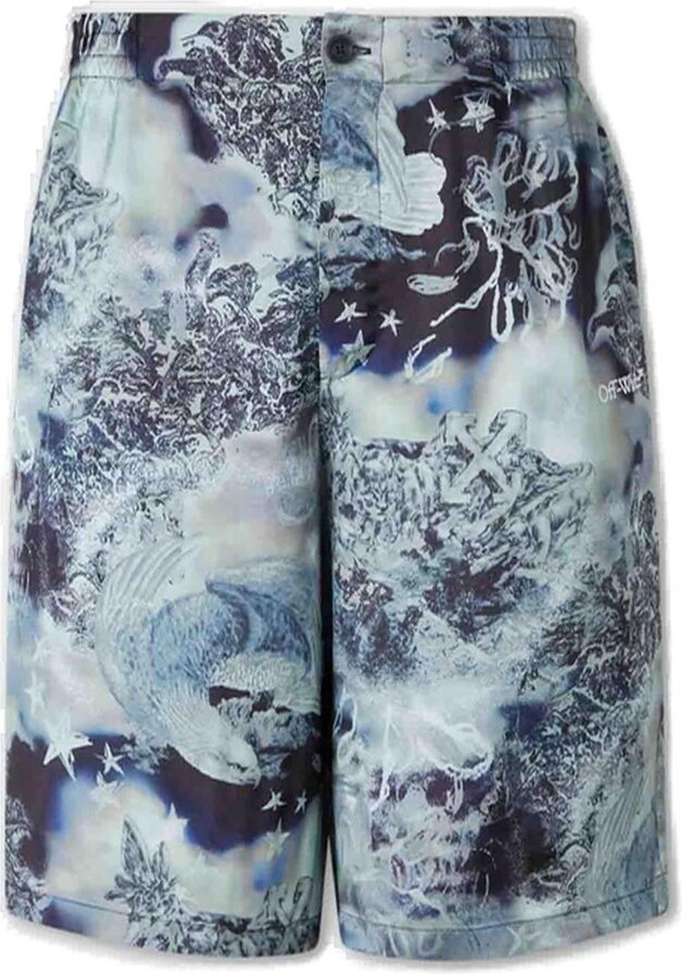 Off-White All-Over Printed Bermuda Shorts