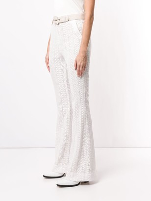 We Are Kindred Marbella crochet knit flared trousers