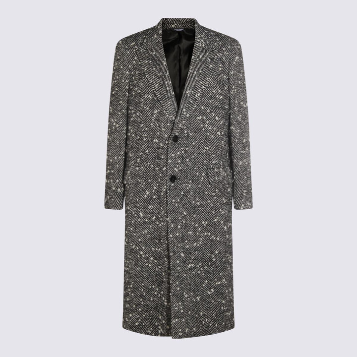 Dolce & Gabbana Grey Wool Coat