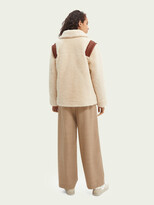 Thumbnail for your product : Scotch & Soda Single-breasted shearling jacket with detachable sleeves | Women