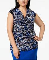 Thumbnail for your product : Kasper Plus Size Cowl-Neck Top