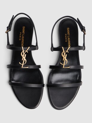 Saint Laurent 10mm Cassandra Leather Sandals