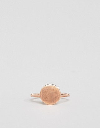 Lavish Alice Rose Gold Plated Scratched Ring