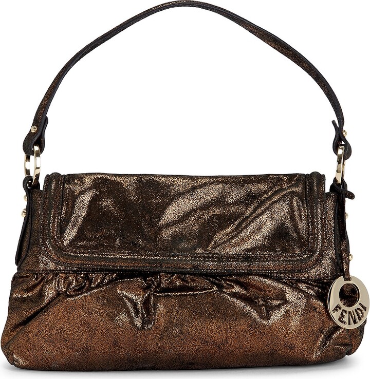 Fendi Chef Shoulder Bag in Metallic Bronze