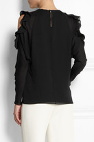 Thumbnail for your product : Chloé Cutout silk-georgette top