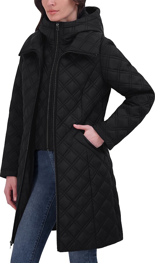 Tahari Laura Quilted Coat